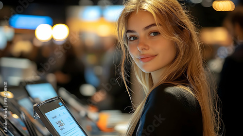 Smiling Woman with Blonde H...