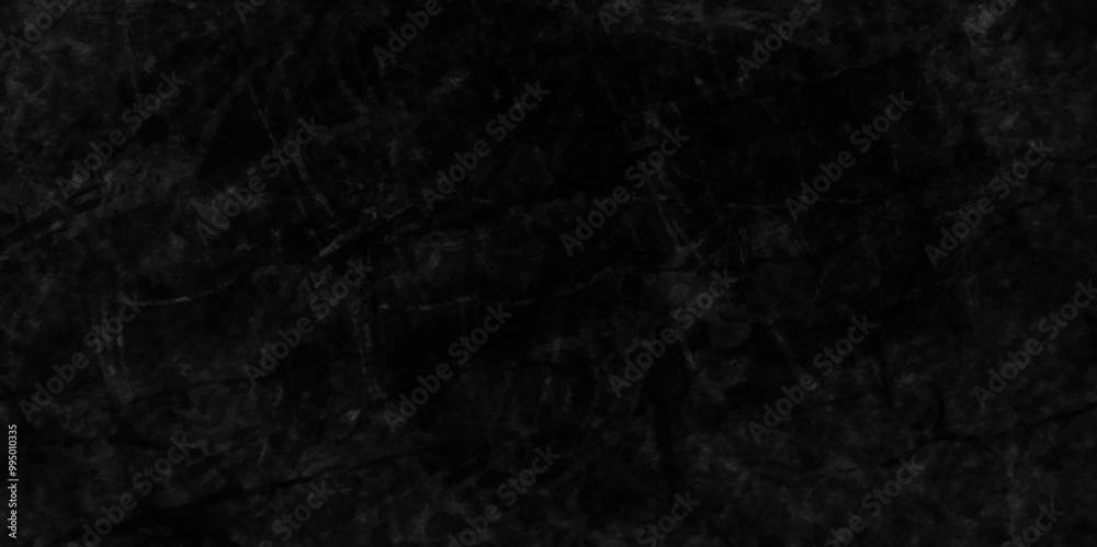 Distress rough abstract concrete dark black grunge stone  vein surface marble art design. old wall grungy blackboard and chalkboard panorama dirty vintage interior smoot polished backdrop texture.