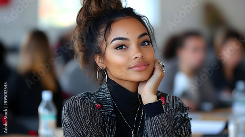 Beautiful Woman with Long H...