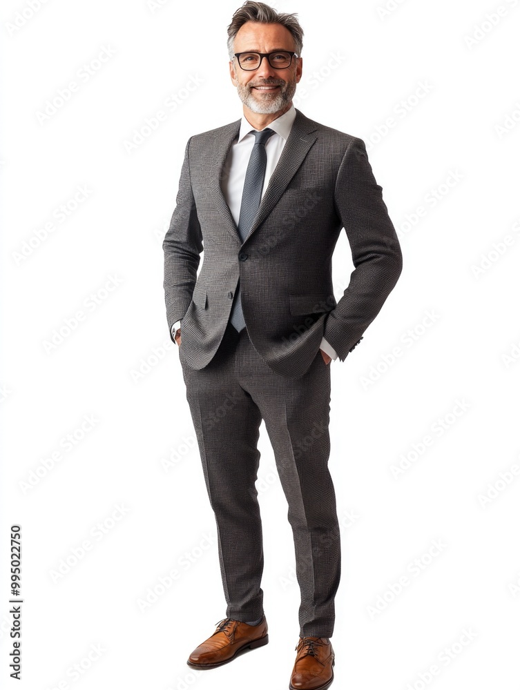 Businessman in Suit and Tie, with Beard and Mustache - Clean Shave Alternative Businessman in Suit and Tie, with Beard and Mustache - Clean Shave Alternative