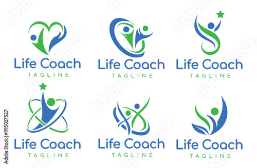 Life coach logo design bundle.