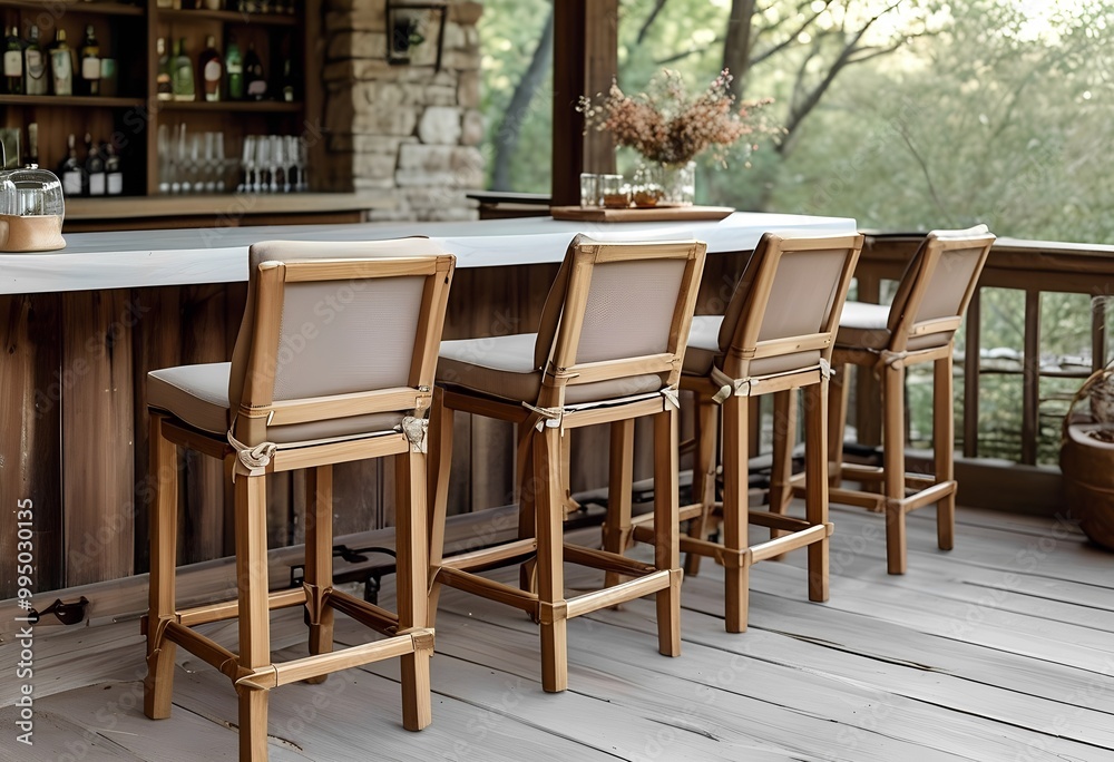 Fototapeta premium outdoor bar stool