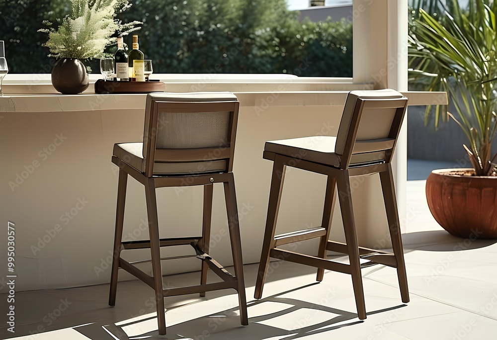 Fototapeta premium outdoor bar stool