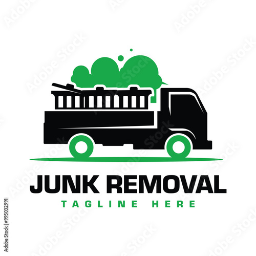Junk removal logo design template. Suitable for Recycling or trash removal business.