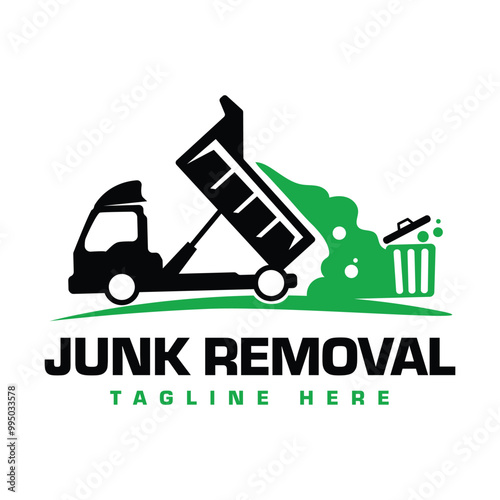 Junk removal logo design template. Suitable for Recycling or trash removal business.