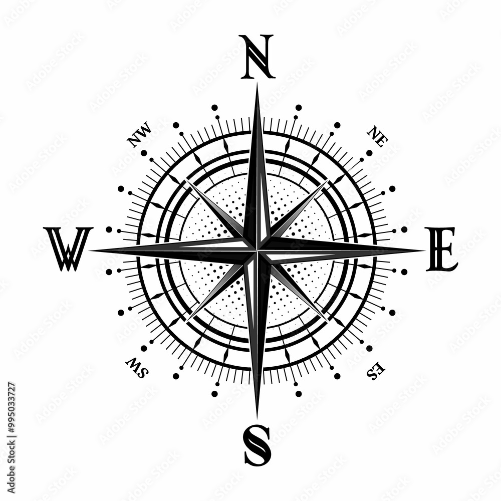 Compass_Vector Image And Illustration Compass_Vector Image And Illustration