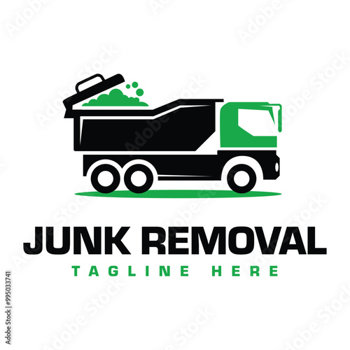 Junk removal logo design template. Suitable for Recycling or trash removal business.