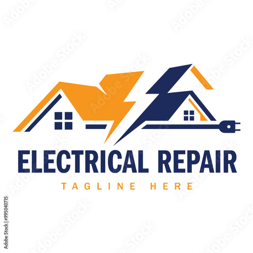 House electrical repair logo template.
