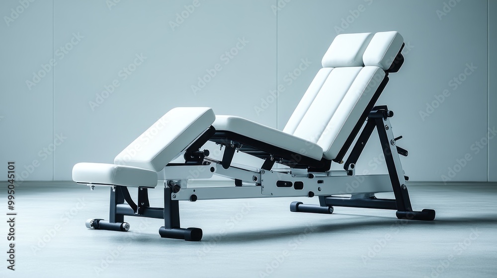 Adjustable fitness bench for strength training and exercises. Adjustable fitness bench for strength training and exercises.