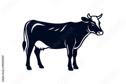 Cow isolated on a white background