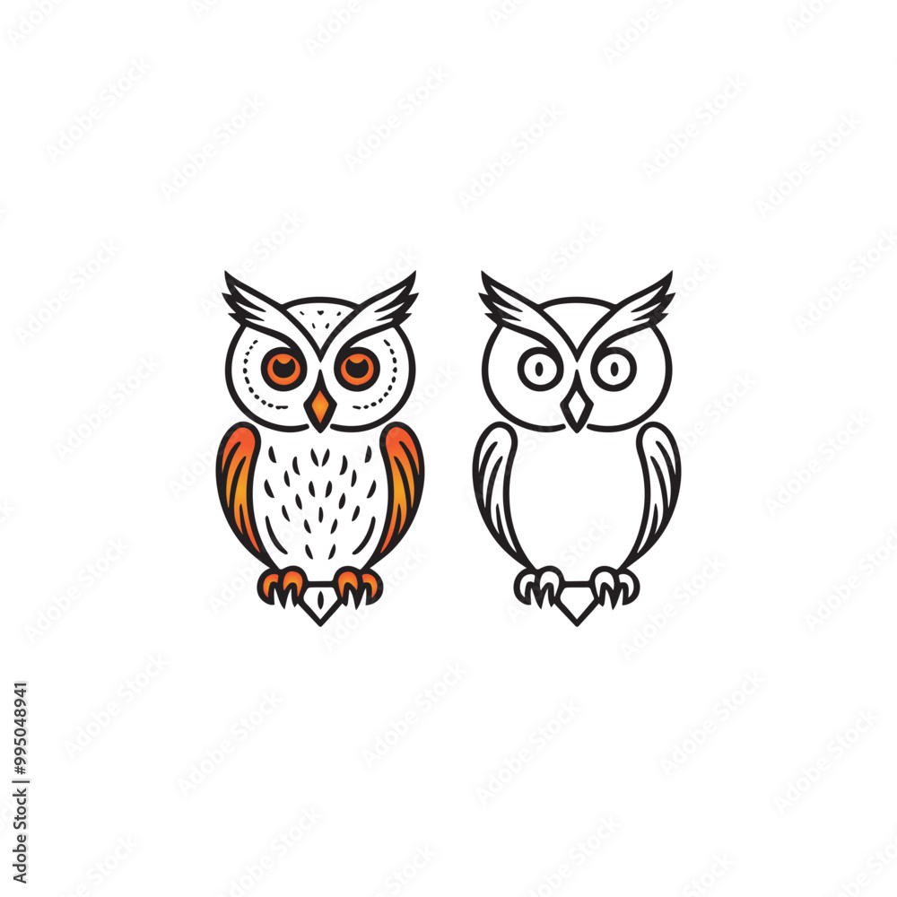 owl logo vector icon owl logo vector icon