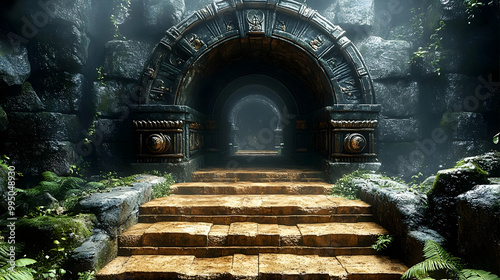 Ancient Stone Archway Leadi...