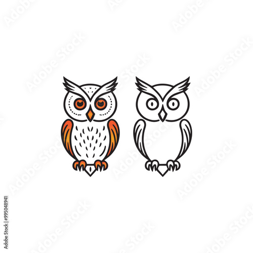 owl logo vector icon