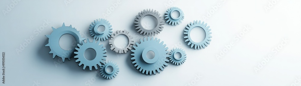 A collection of metallic gears in various sizes, arranged visually appealing on a light background, symbolizing mechanisms and engineering concepts. A collection of metallic gears in various sizes, arranged visually appealing on a light background, symbolizing mechanisms and engineering concepts.