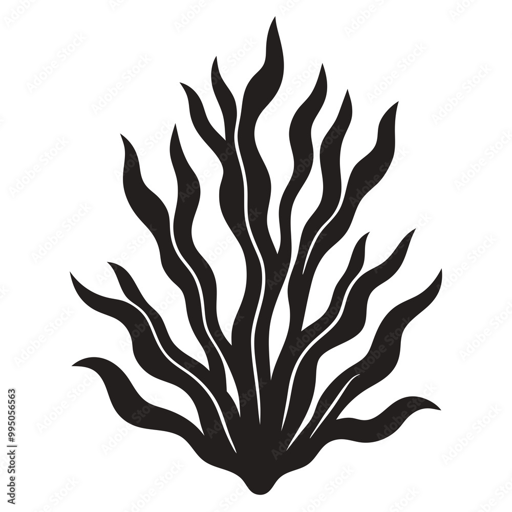 Seaweed icon silhouette vector illustration line art
Seaweed icon silhouette vector illustration line art
