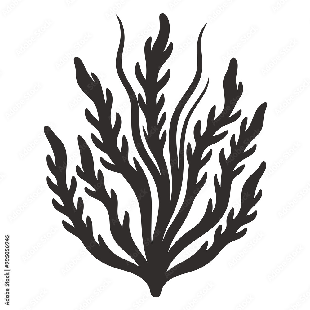 Seaweed icon silhouette vector illustration line art
Seaweed icon silhouette vector illustration line art