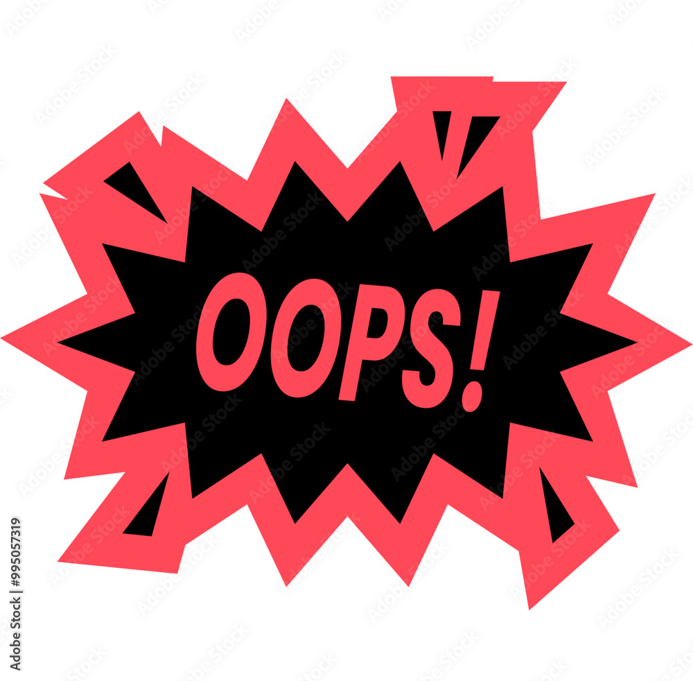 Fototapeta premium Oops Buble Chat pop Up icon