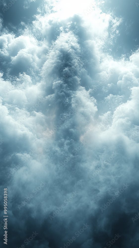Fototapeta premium A dramatic sky filled with dark, swirling clouds.