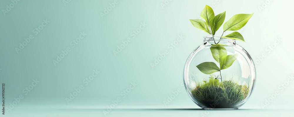 Eco system management, urban nature preservation, 3D illustration Eco system management, urban nature preservation, 3D illustration