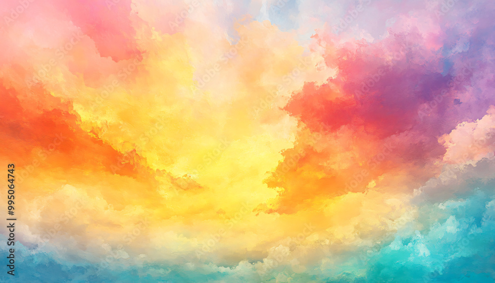 A dreamy sky transitioning from a golden sunset to a full spectrum of rainbow colors, giving off a vibrant yet calming feel A dreamy sky transitioning from a golden sunset to a full spectrum of rainbow colors, giving off a vibrant yet calming feel