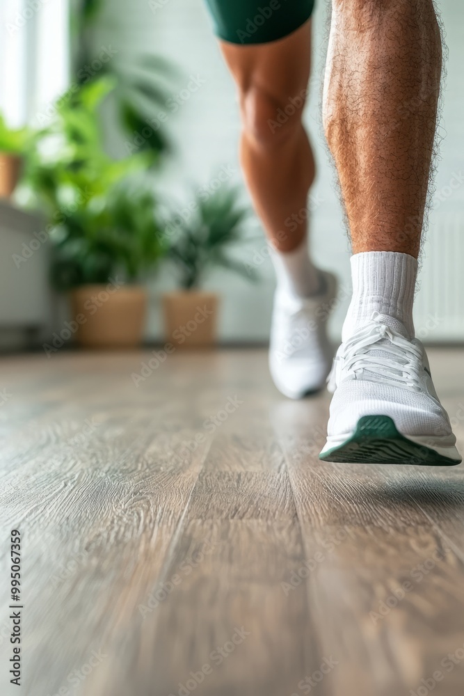 A Person Using Resistance Bands For Strength Training In A Home Gym. The Workout Helps Build Muscle And Stay Fit A Person Using Resistance Bands For Strength Training In A Home Gym. The Workout Helps Build Muscle And Stay Fit