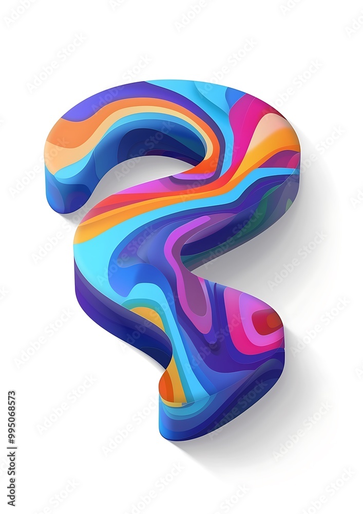 A high-tech icon of a river with a clean futuristic design and vibrant colors isolated on a white background with shadows A high-tech icon of a river with a clean futuristic design and vibrant colors isolated on a white background with shadows