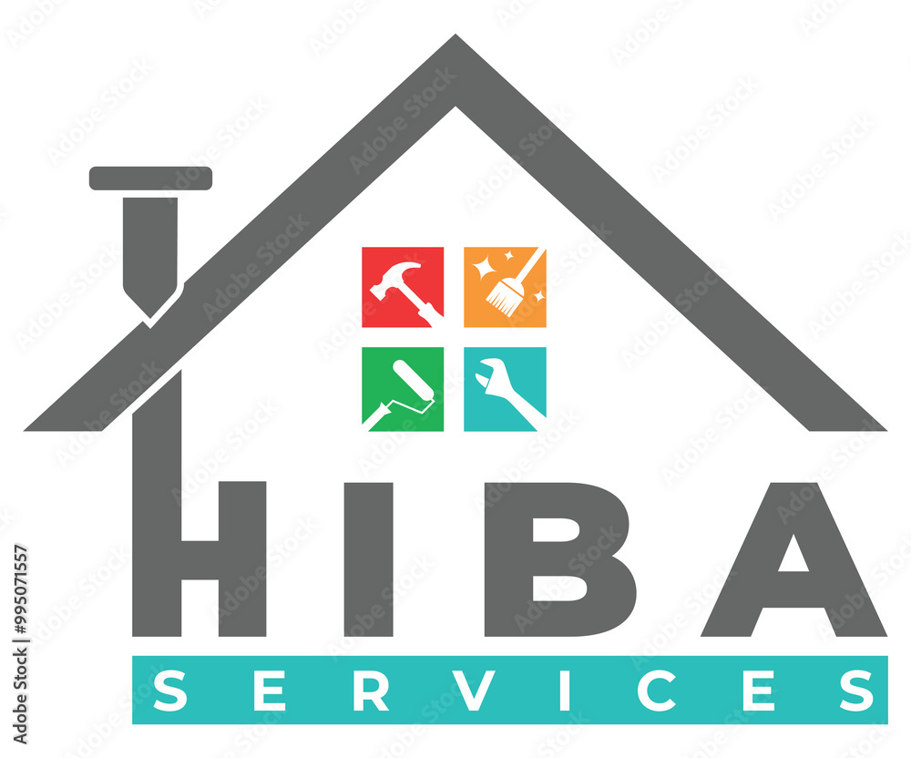 Home Property maintenance and clean services related logo Home Property maintenance and clean services related logo