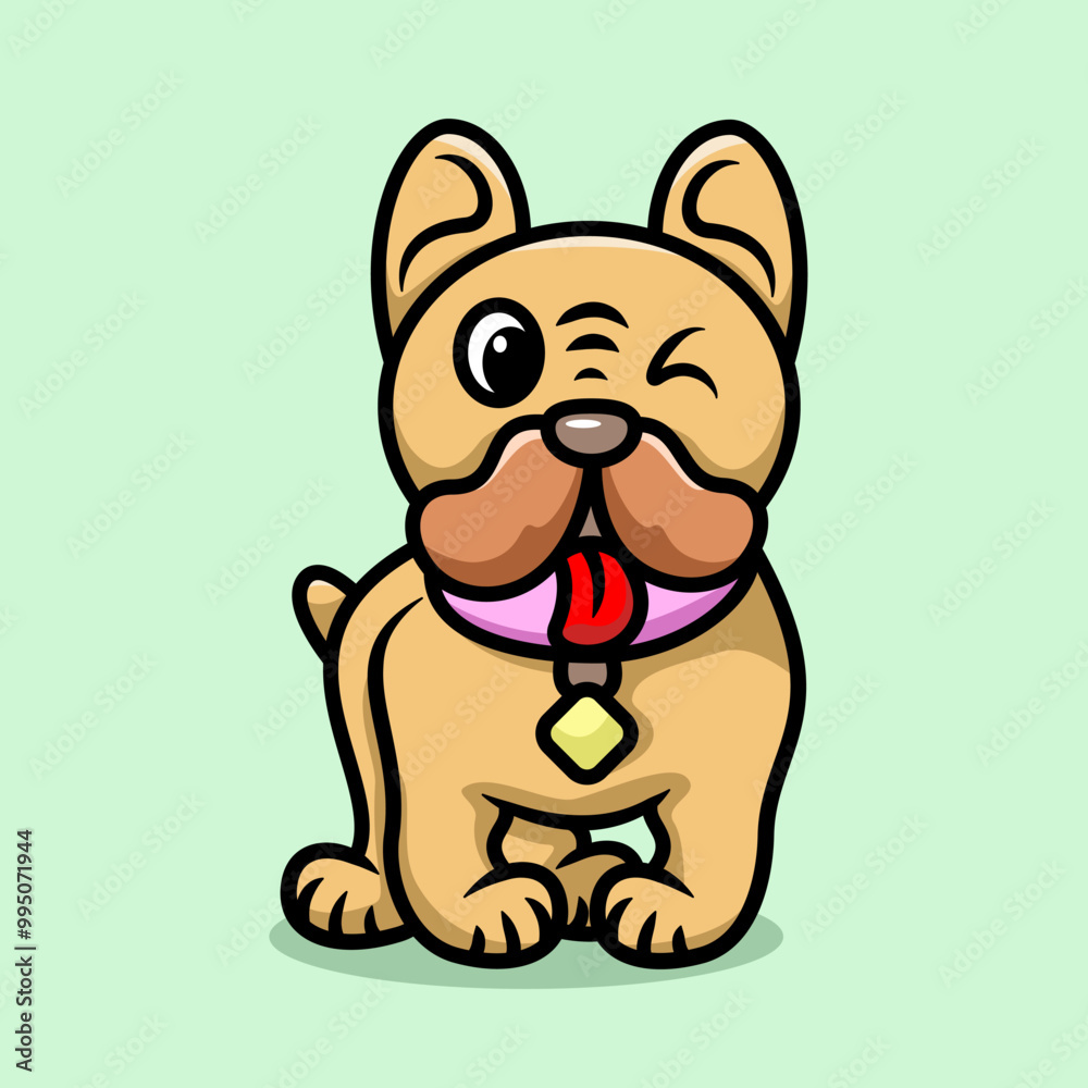 cute pug dog stand up cartoon illustration vector cute pug dog stand up cartoon illustration vector