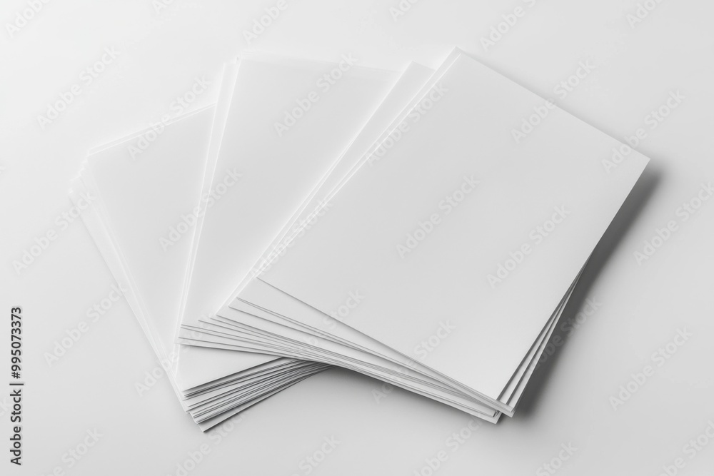 Blank A4 Stacked Paper Mockup isolated created with Generative AI Blank A4 Stacked Paper Mockup isolated created with Generative AI