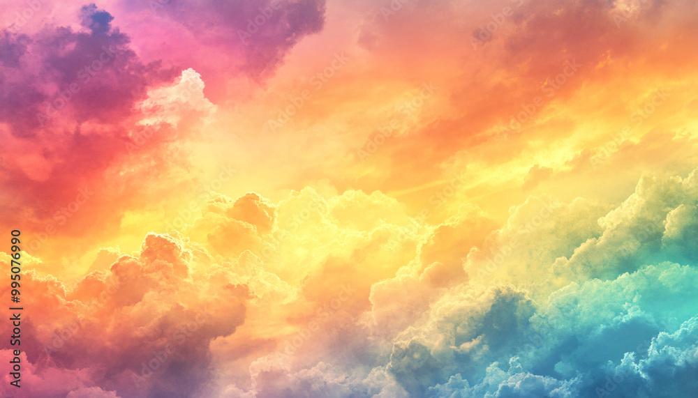 A dreamy sky transitioning from a golden sunset to a full spectrum of rainbow colors, giving off a vibrant yet calming feel A dreamy sky transitioning from a golden sunset to a full spectrum of rainbow colors, giving off a vibrant yet calming feel