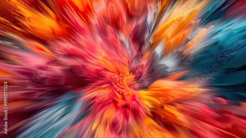 Wallpaper Mural An explosion of colors swirling together, representing the feeling of high-speed movement in an abstract form.  Torontodigital.ca