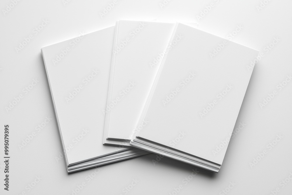 Blank A4 Stacked Paper Mockup isolated created with Generative AI Blank A4 Stacked Paper Mockup isolated created with Generative AI