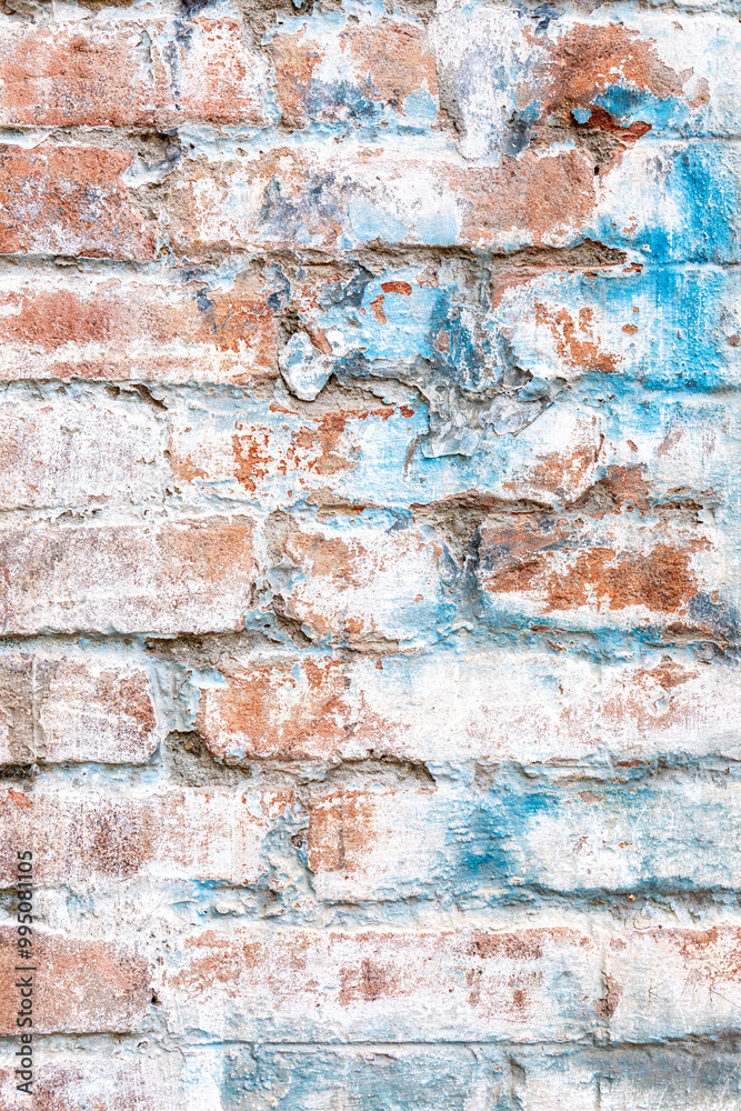 Naklejka premium white brick wall grunge texture background