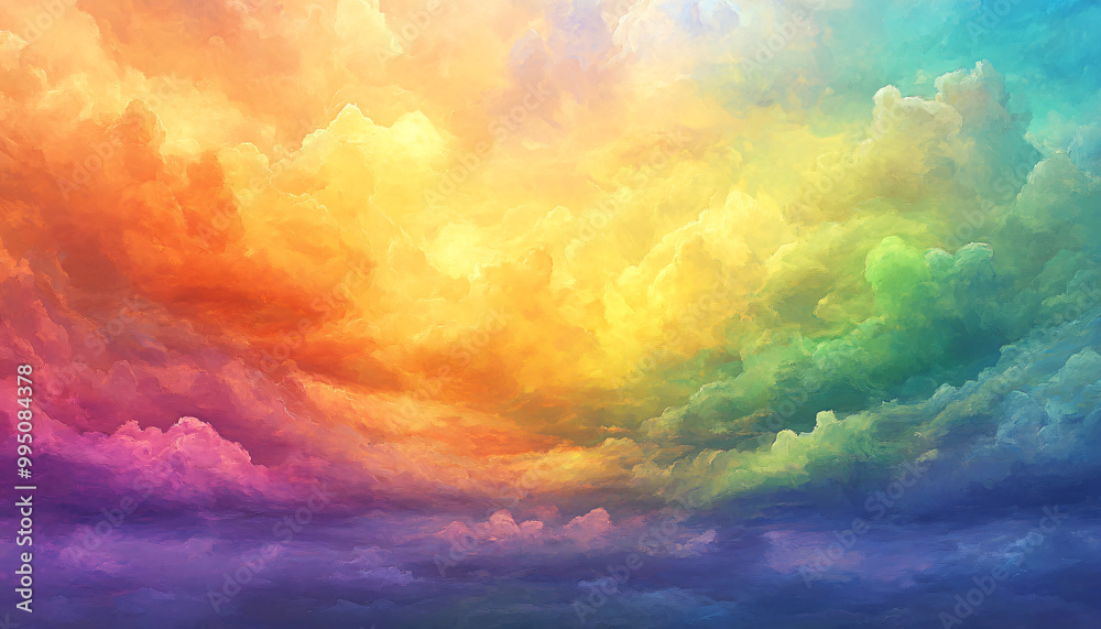 A dreamy sky transitioning from a golden sunset to a full spectrum of rainbow colors, giving off a vibrant yet calming feel A dreamy sky transitioning from a golden sunset to a full spectrum of rainbow colors, giving off a vibrant yet calming feel