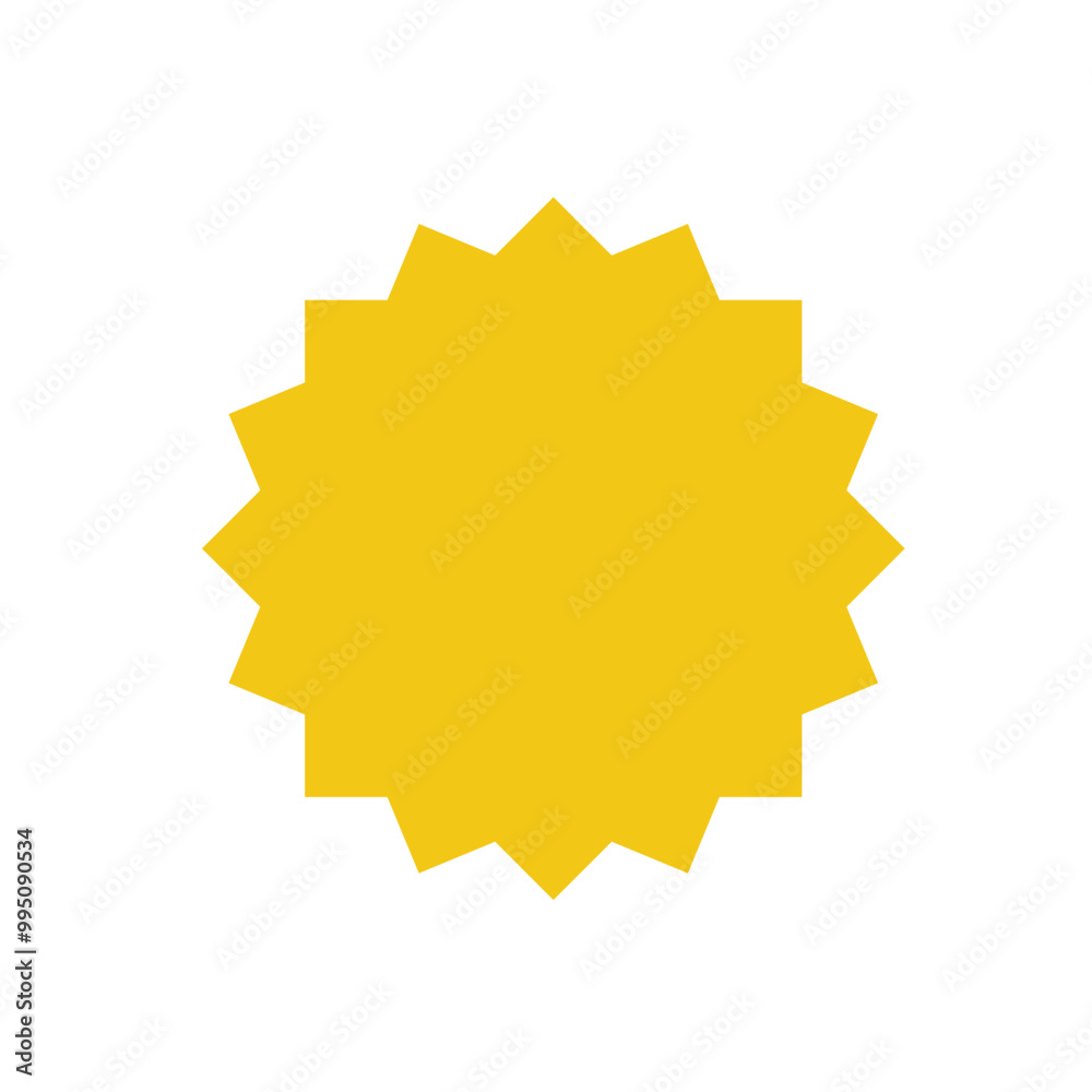 yellow starburst badges symbol vector design illustration