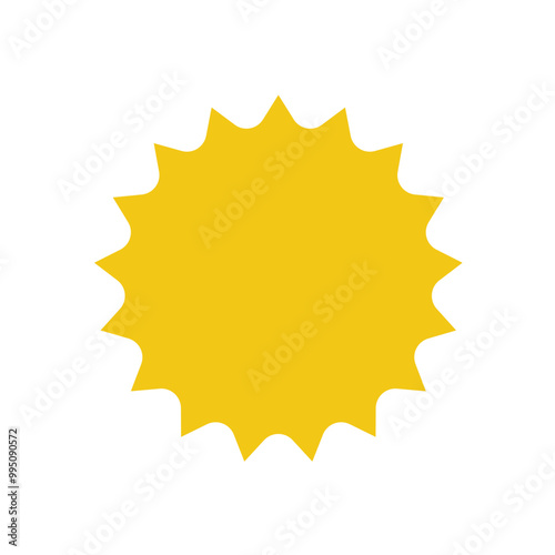 yellow starburst badges symbol vector design illustration