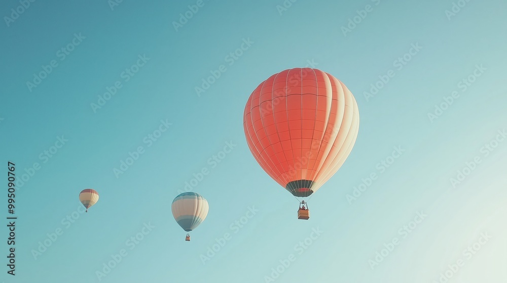 Hot air balloons flying in the sky Hot air balloons flying in the sky