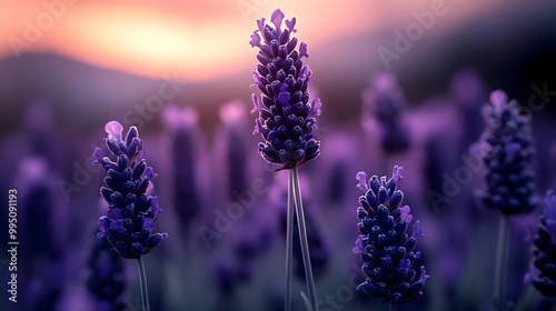 Purple Lavender Flowers Blo...