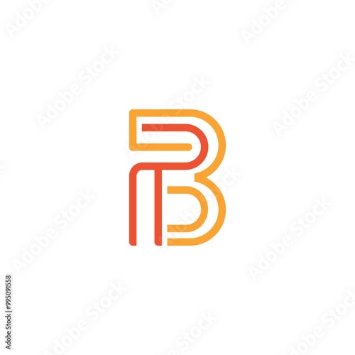 Initials RB Logo Design Vector Illustration