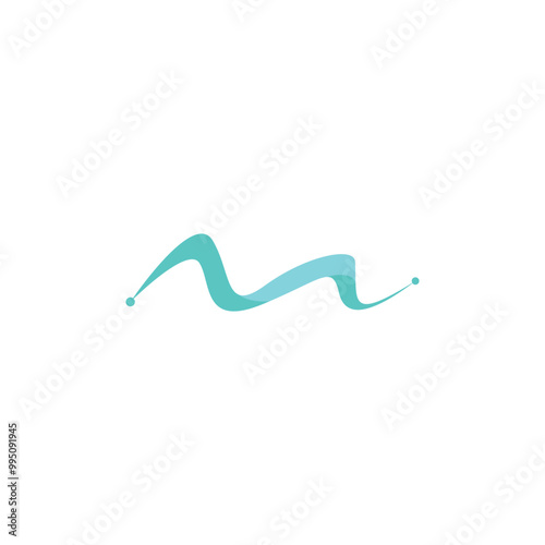 M initial letter logo design template - Vector