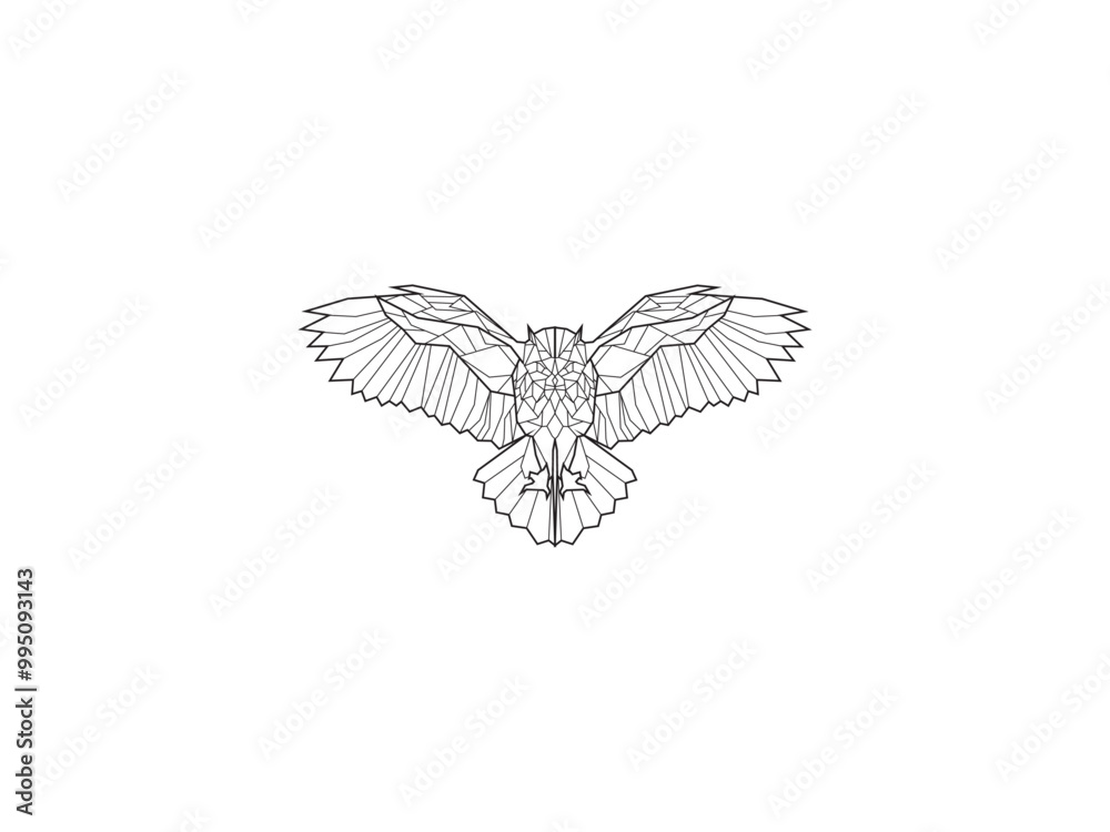 Obraz premium geometri owl design.eps