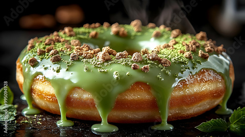 Green Tea Donut with Drizzl...