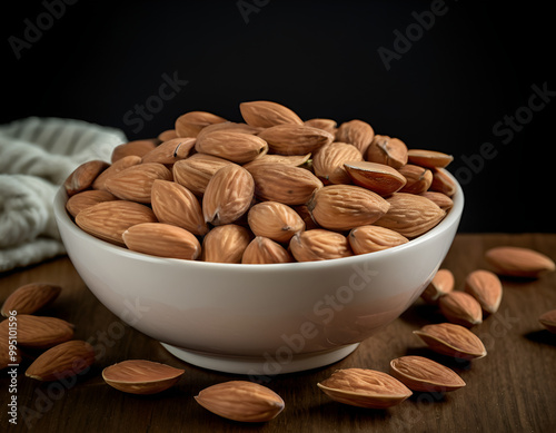 almonds, almonds in a bowl