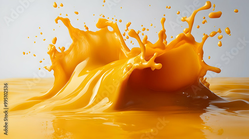 Orange Juice Splashing with...