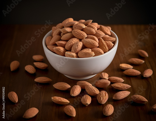 almonds, bowl of almonds, bowl of nuts