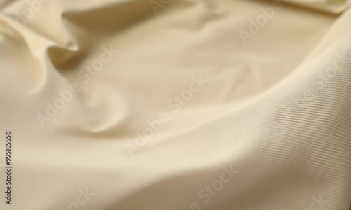 Wallpaper Mural Close-up Shot of Soft Beige Fabric Torontodigital.ca