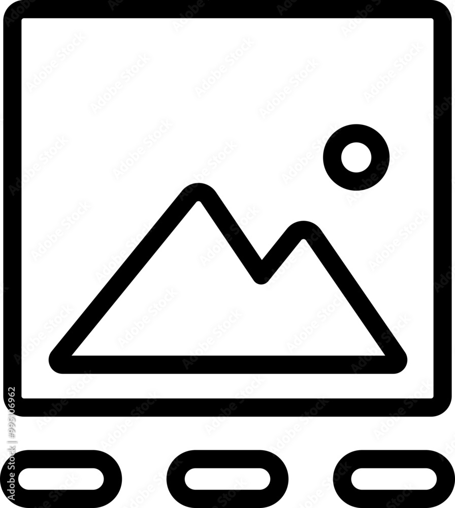 Image Setting Line Icon Image Setting Line Icon