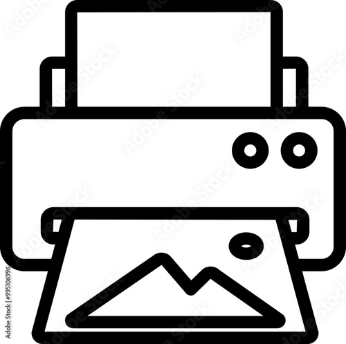 Image Print Line Icon