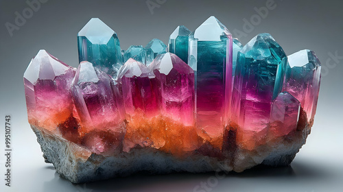 Colorful Crystal Cluster: A...