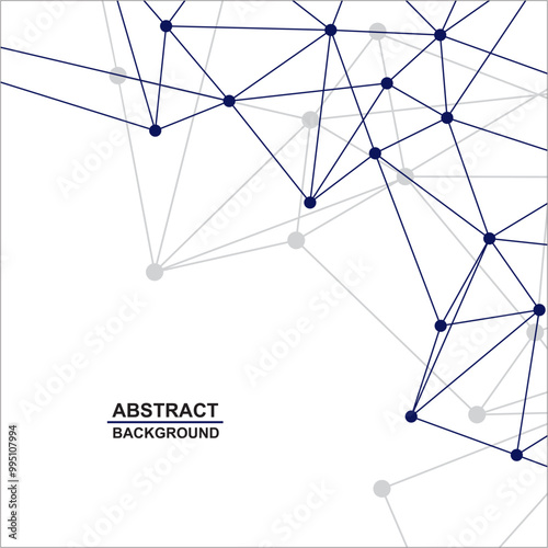 White neural network illustration abstract background